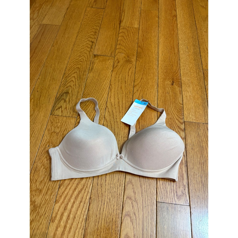 Warners Invisible Bliss Wireless Bra 36C Nude Toasted Almond RN0141A NEW